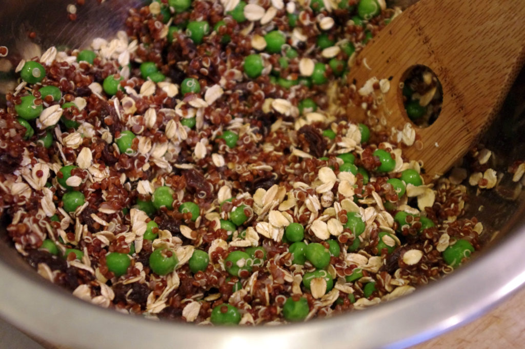 peas quinoa oats